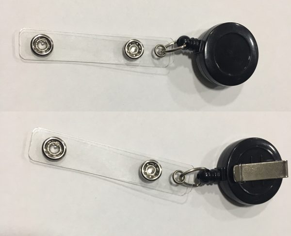 Yoyo redondo portaacreditaciones negro