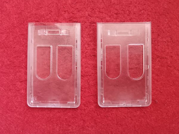 Porta 2 tarjeta con dispensador pulgar