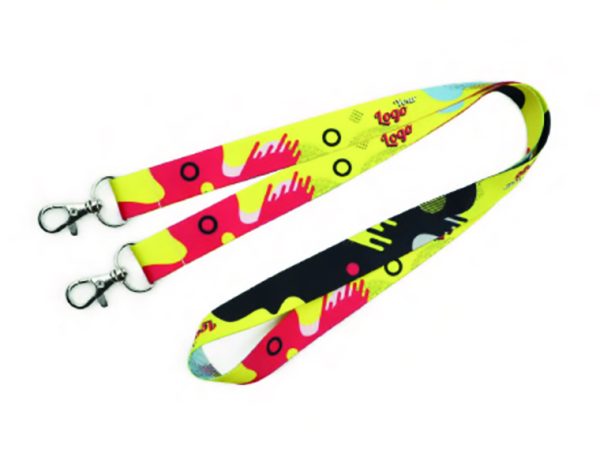 lanyards personalizado con 2 mosquetones