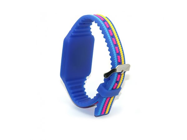 pulsera rfid silicona colores relieve cierre