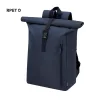 Mochila RPET 300D con cierre enrollable y compartimento para portátil 15