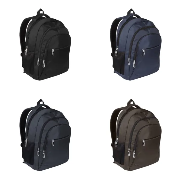 Mochila en nylon 600D con 4 bolsillos y compartimento portátil 15” colores