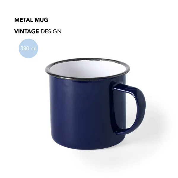 Taza metálica de 380 ml con diseño vintage